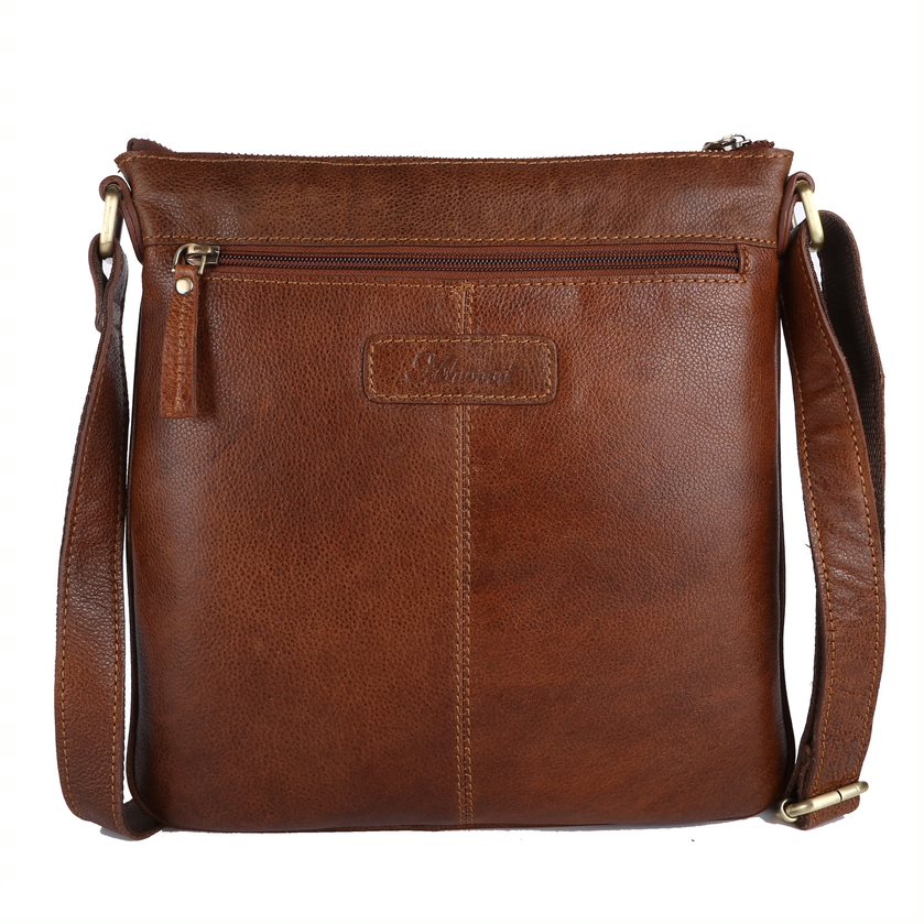 Ashwood Leather Windmere Small Waxy Leather Messenger Bag - Brown