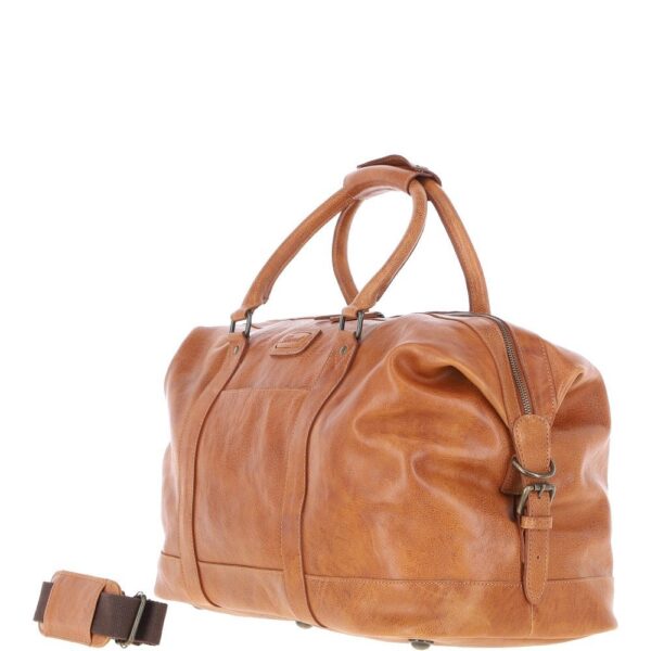 Ashwood Leather Men s Luxury Leather Weekend Holdall Tan TDS Saddlers